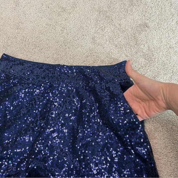 Cider blue sequin high waisted shorts Sz XL NWT - Picture 3 of 11